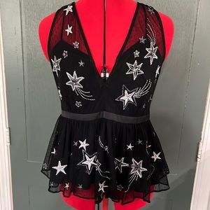Black Express star tank top